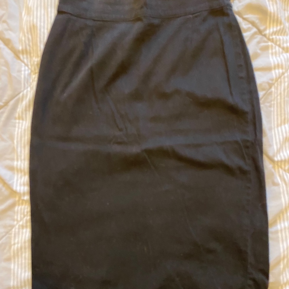 Pinup Couture black twill pencil skirt